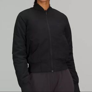 LULULEMON black reversible bomber jacket! 
Pockets on both sides. Women’s